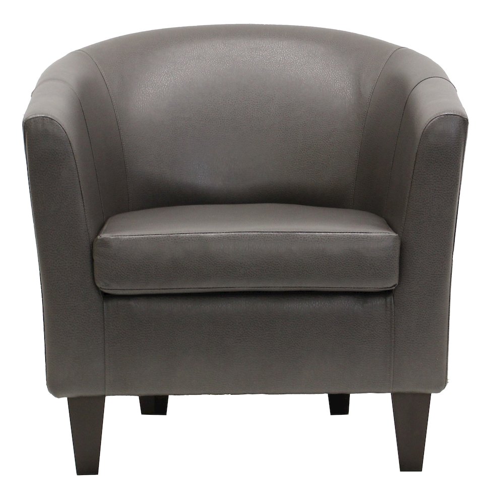 Winko Barrell Chair - Leatherette Brown. Picture 6