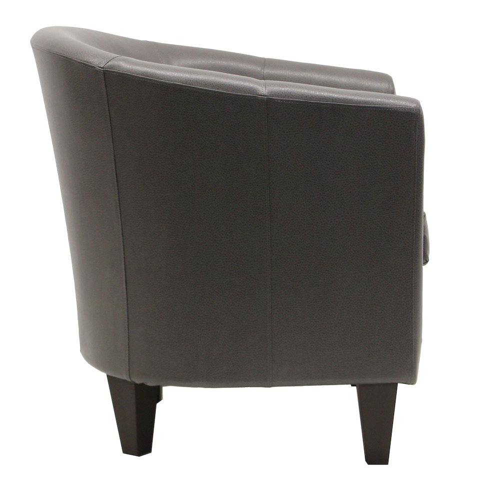Winko Barrell Chair - Leatherette Brown. Picture 5