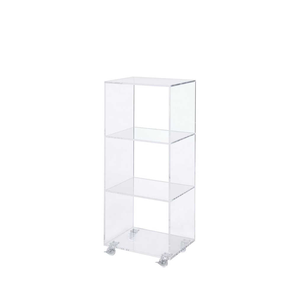 Clear Acrylic 3-Tier Open Display Bookshelf Lucite. Picture 1