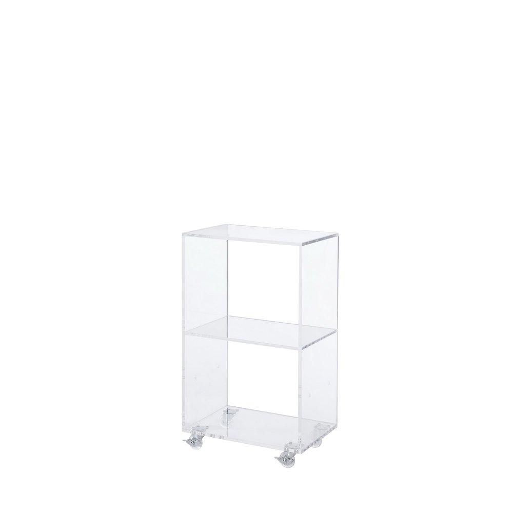 Clear Lucite Acrylic 2-Tier Compact Display Bookshelf. Picture 1