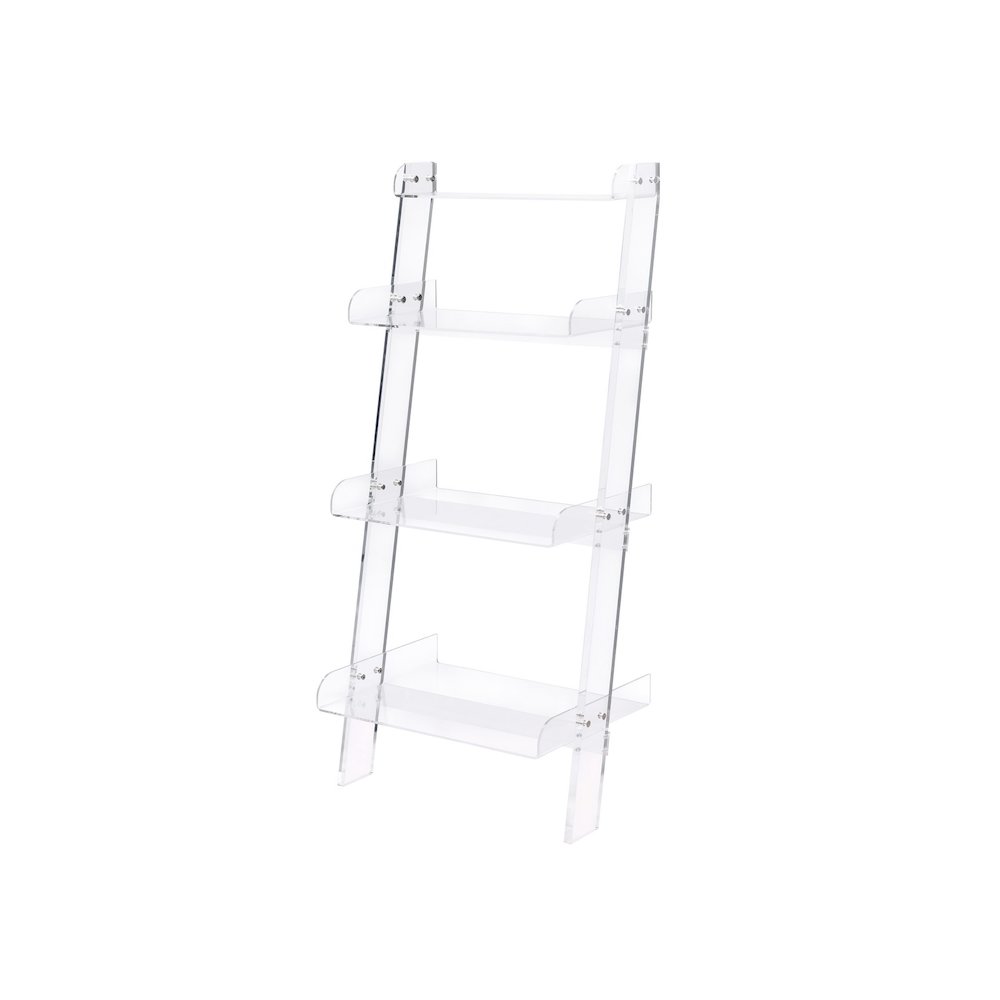 Clear Lucite Acrylic 4-Tier Tall Bookshelf Display. Picture 1
