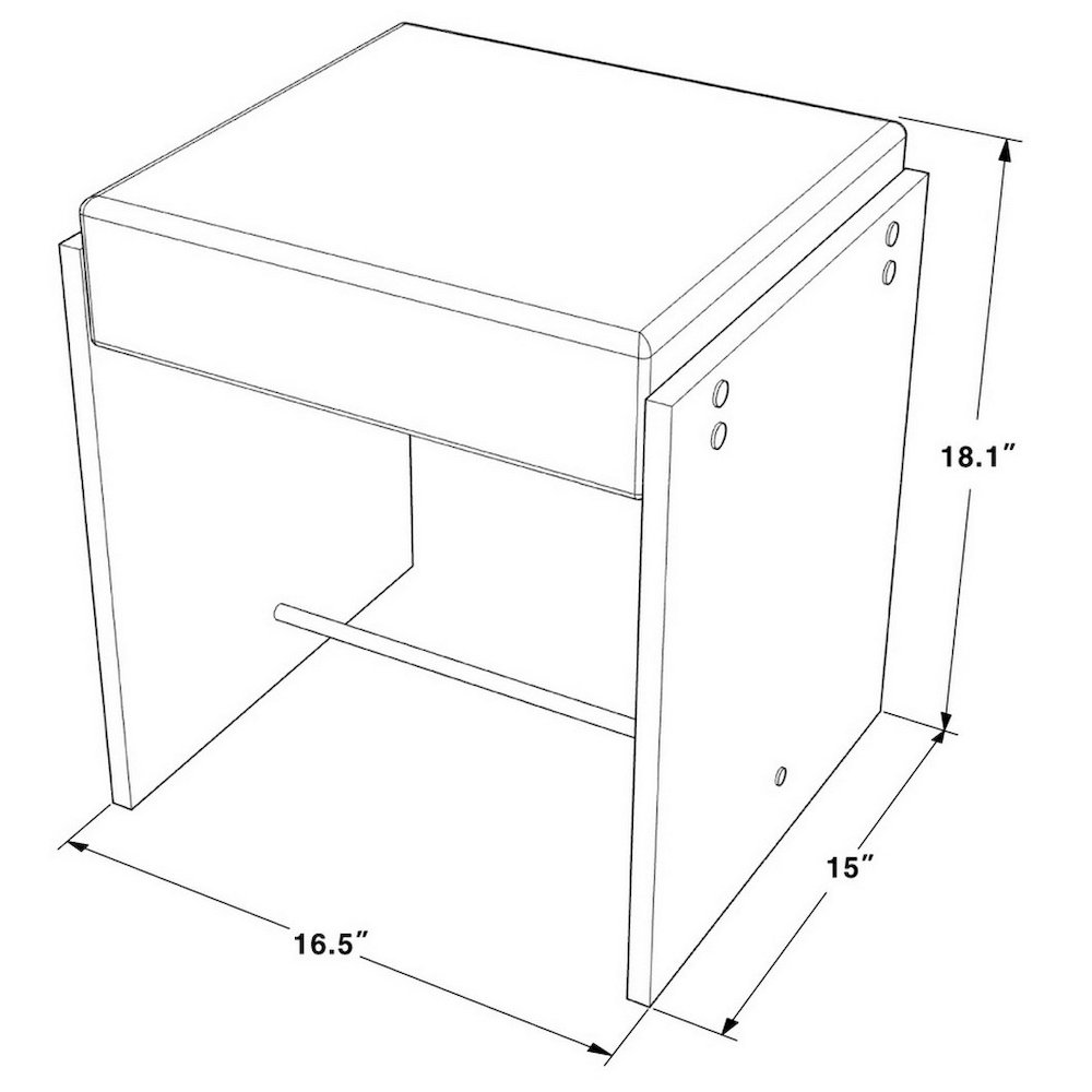 White Lucite Acrylic Compact Glam Vanity Stool Seat. Picture 5