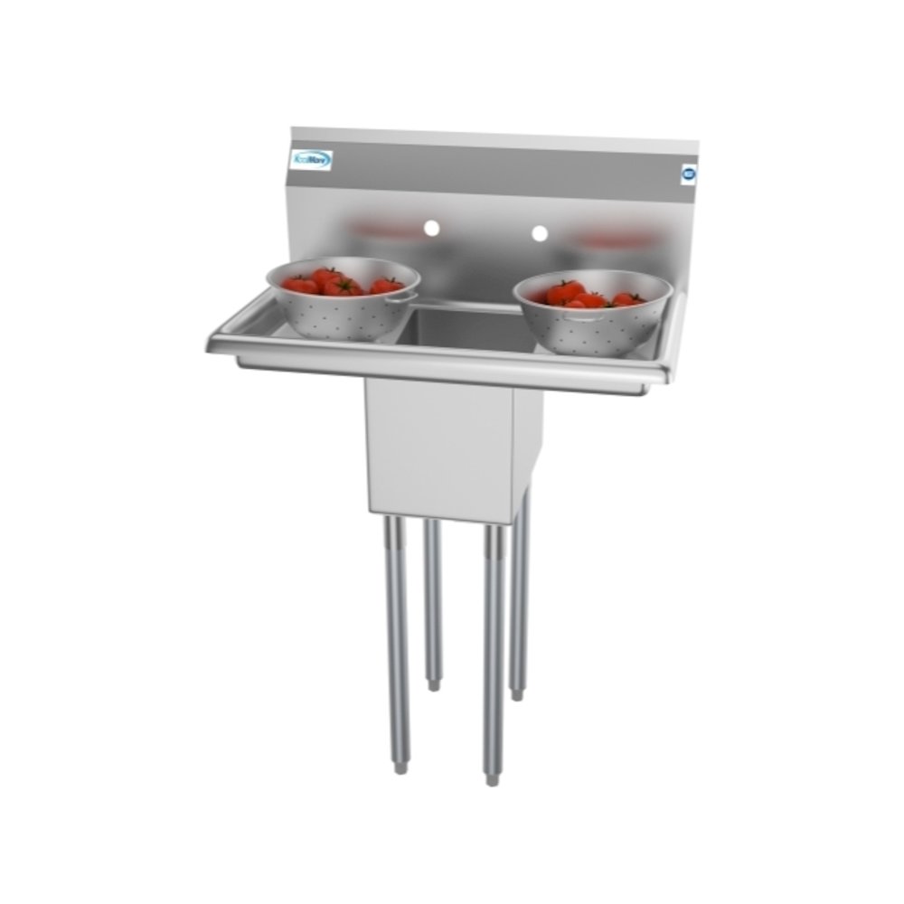 30 in. One Compartment Sink with 2 Drainboards, Bowl Size 10" x 14" x 10". Picture 5
