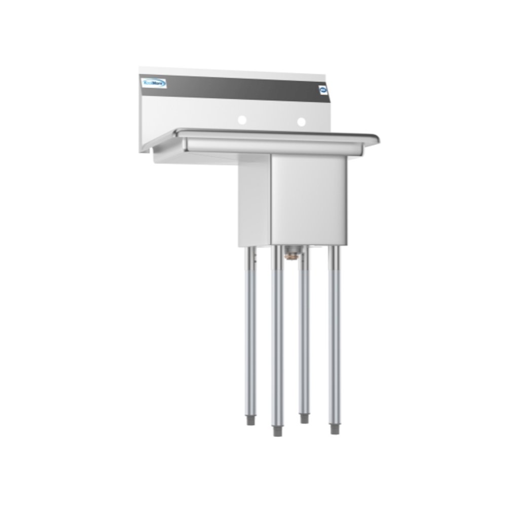 25 in. One Compartment Sink with Drainboard, Bowl Size 10" x 14" x 10". Picture 6