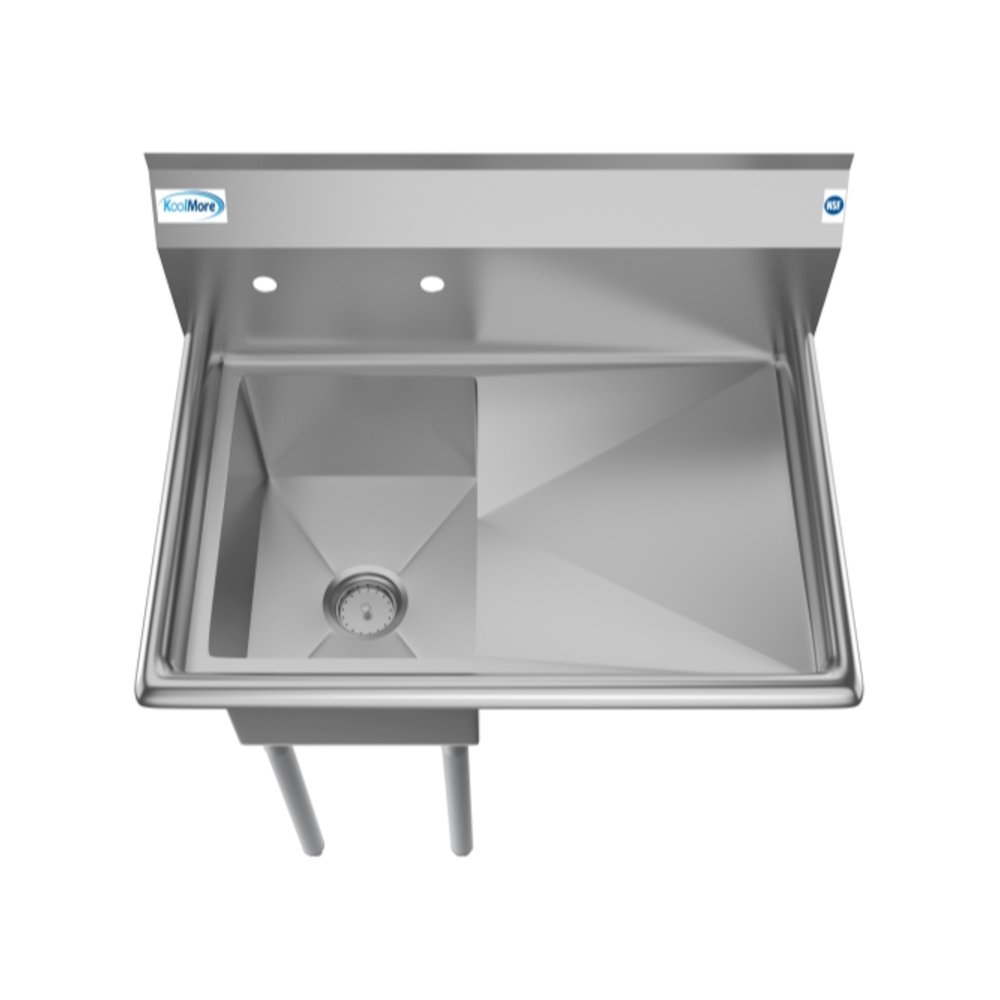 31 in. One Compartment Sink with Drainboard, Bowl Size 12" x 16" x 10". Picture 6