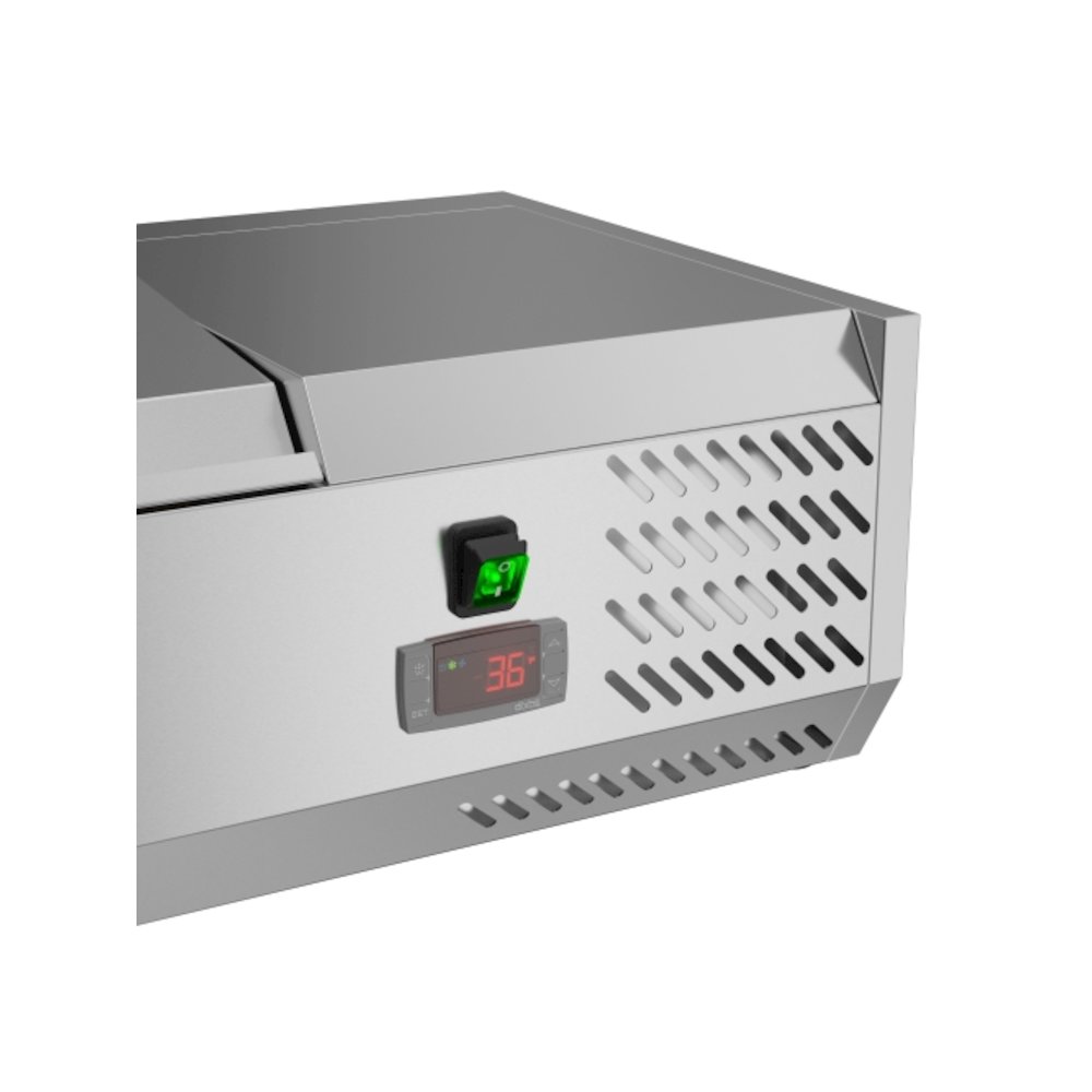 40 in. Three Pan Refrigerated Countertop Condiment Prep Station -. Picture 2