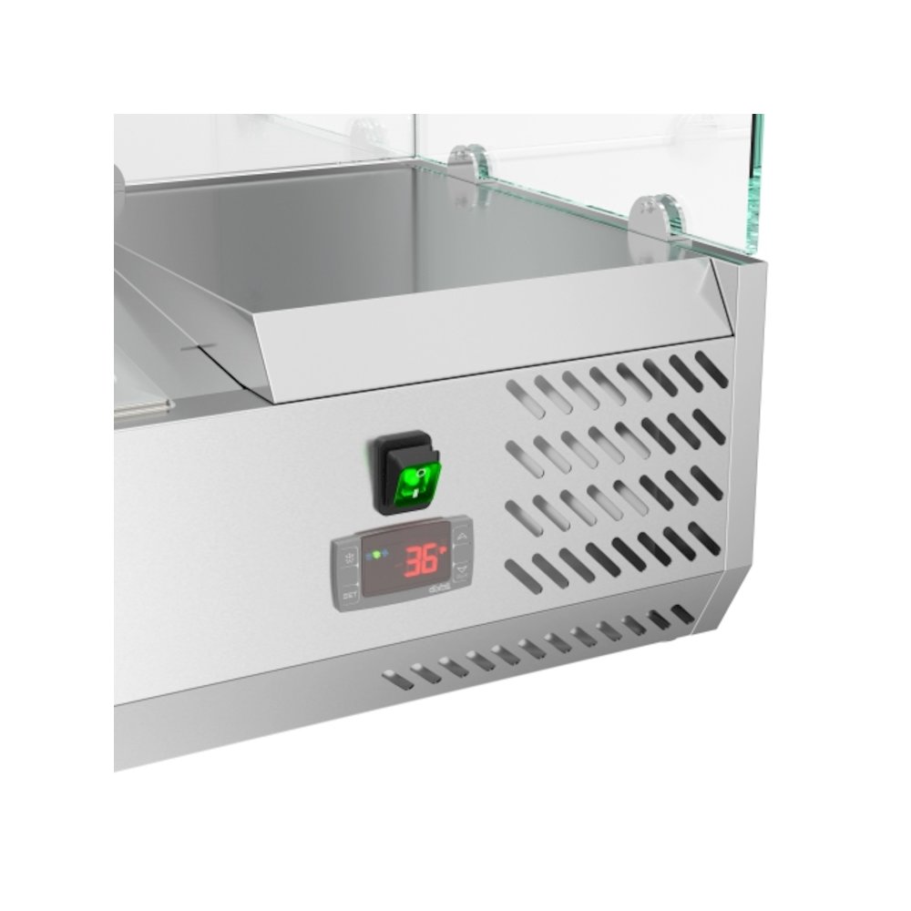 40 in. Three Pan Refrigerated Countertop Condiment Prep Station -. Picture 6
