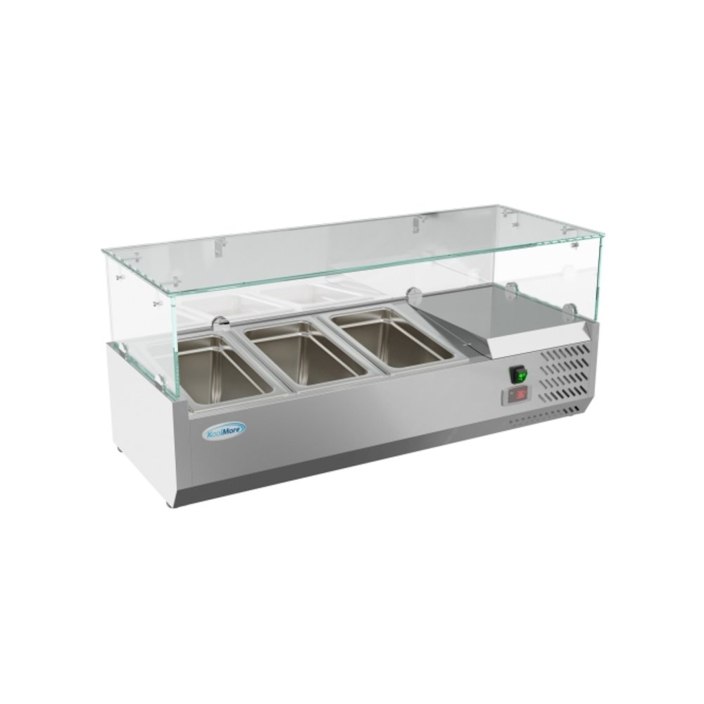 40 in. Three Pan Refrigerated Countertop Condiment Prep Station -. Picture 7