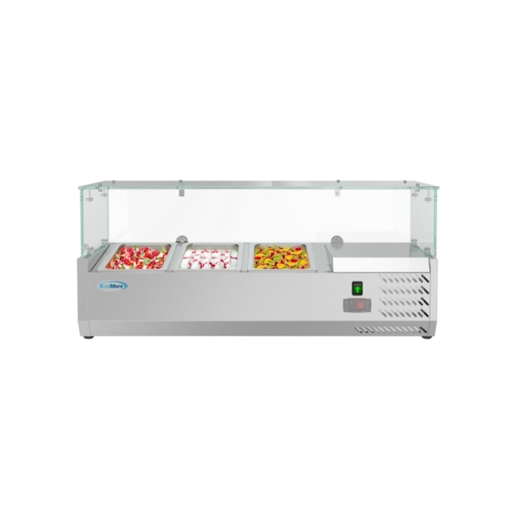 40 in. Three Pan Refrigerated Countertop Condiment Prep Station -. Picture 8