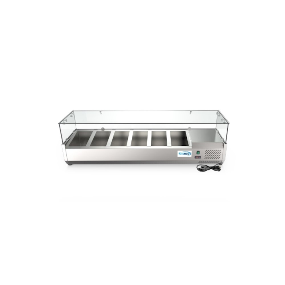 59 in. Six Pan Refrigerated Countertop Condiment Prep Station -. Picture 2