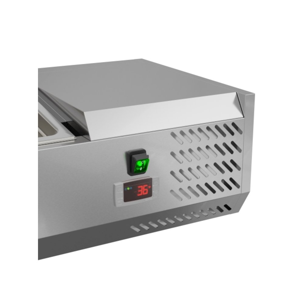 59 in. Six Pan Refrigerated Countertop Condiment Prep Station -. Picture 2