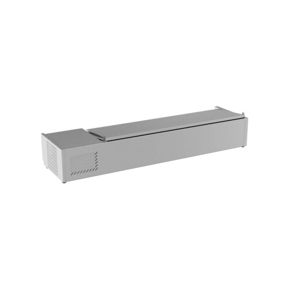 59 in. Six Pan Refrigerated Countertop Condiment Prep Station -. Picture 5