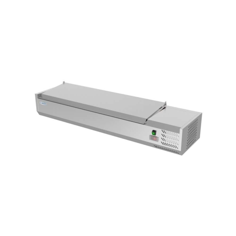 59 in. Six Pan Refrigerated Countertop Condiment Prep Station -. Picture 8