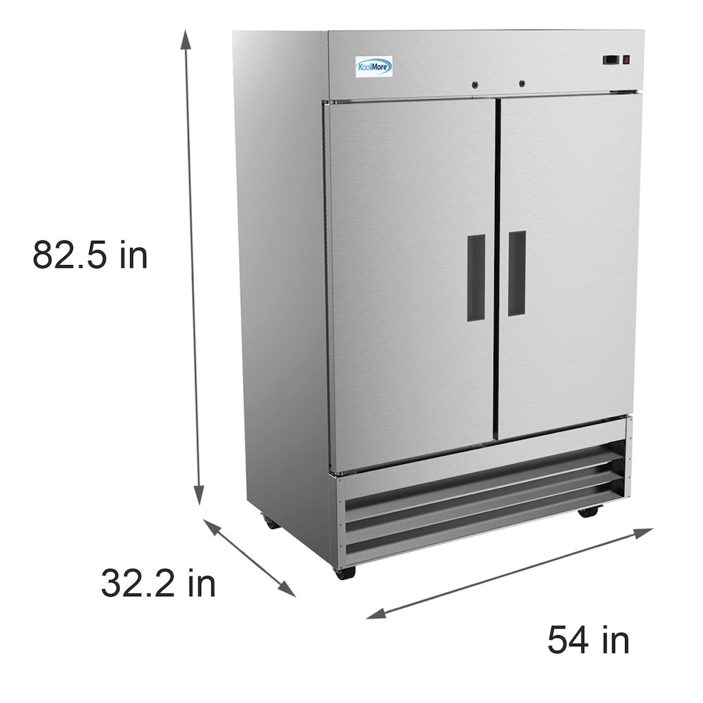 54 in. Two-Door Reach-In Freezer 47 cu ft.. Picture 4