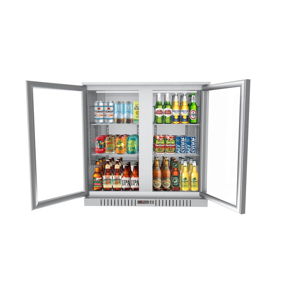 35 in. Two-Door Back Bar Refrigerator - 7.4 Cu Ft.. Picture 4
