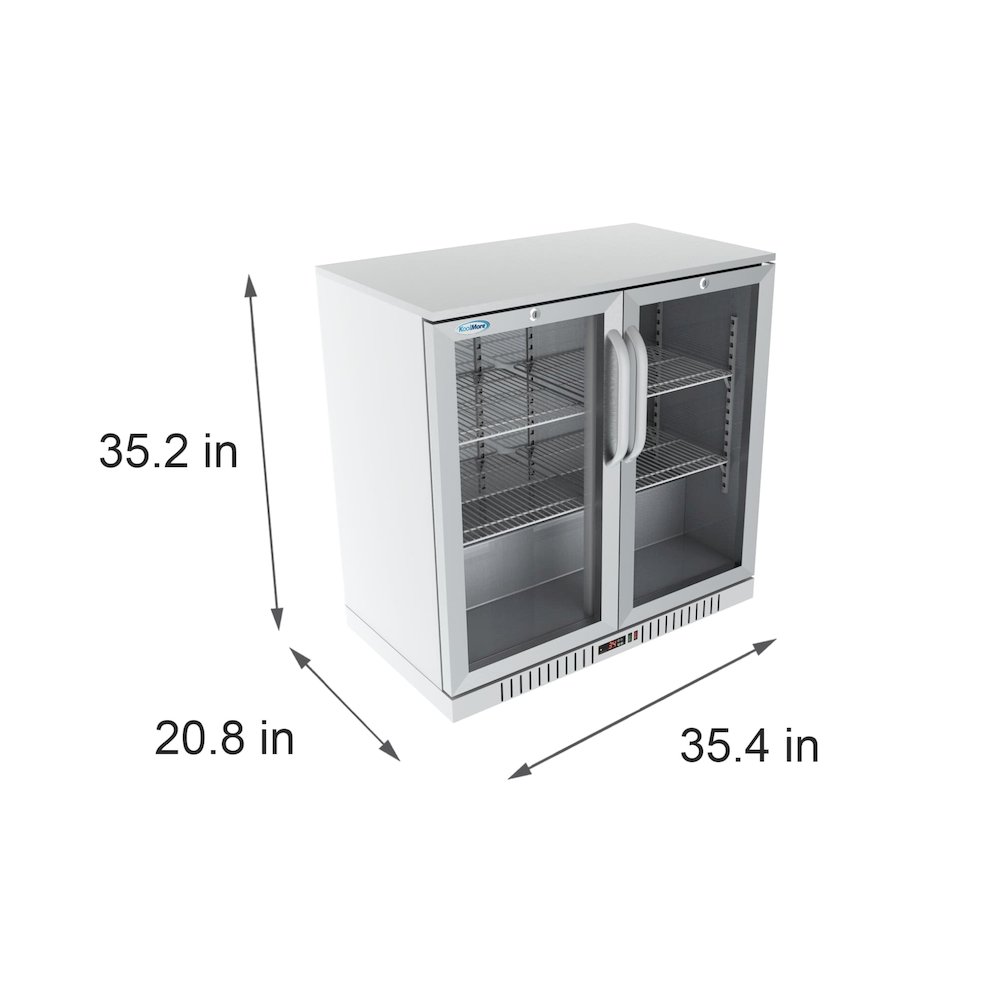 35 in. Two-Door Back Bar Refrigerator - 7.4 Cu Ft.. Picture 7