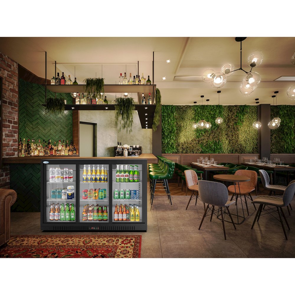 53 in. Three-Door Back Bar Refrigerator - 11.3 Cu Ft.. Picture 9