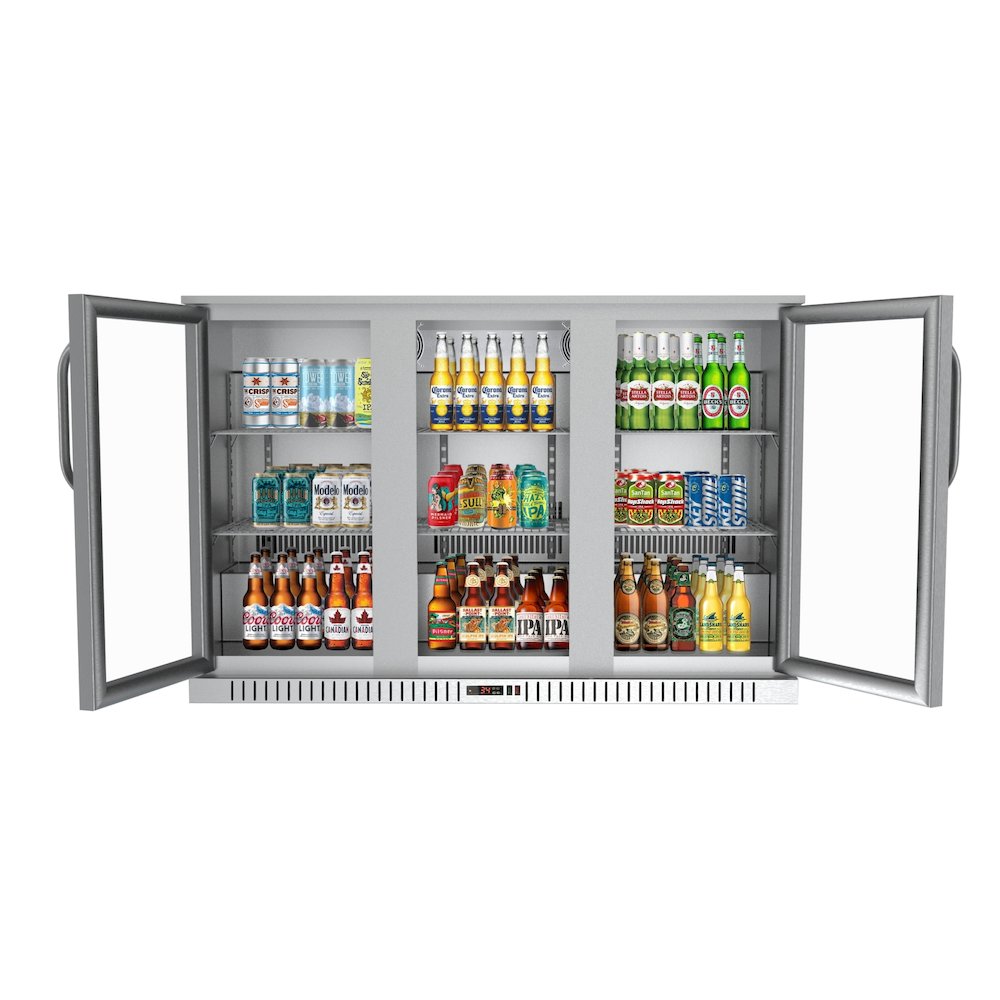 53 in. Three-Door Back Bar Refrigerator - 11 Cu Ft.. Picture 4