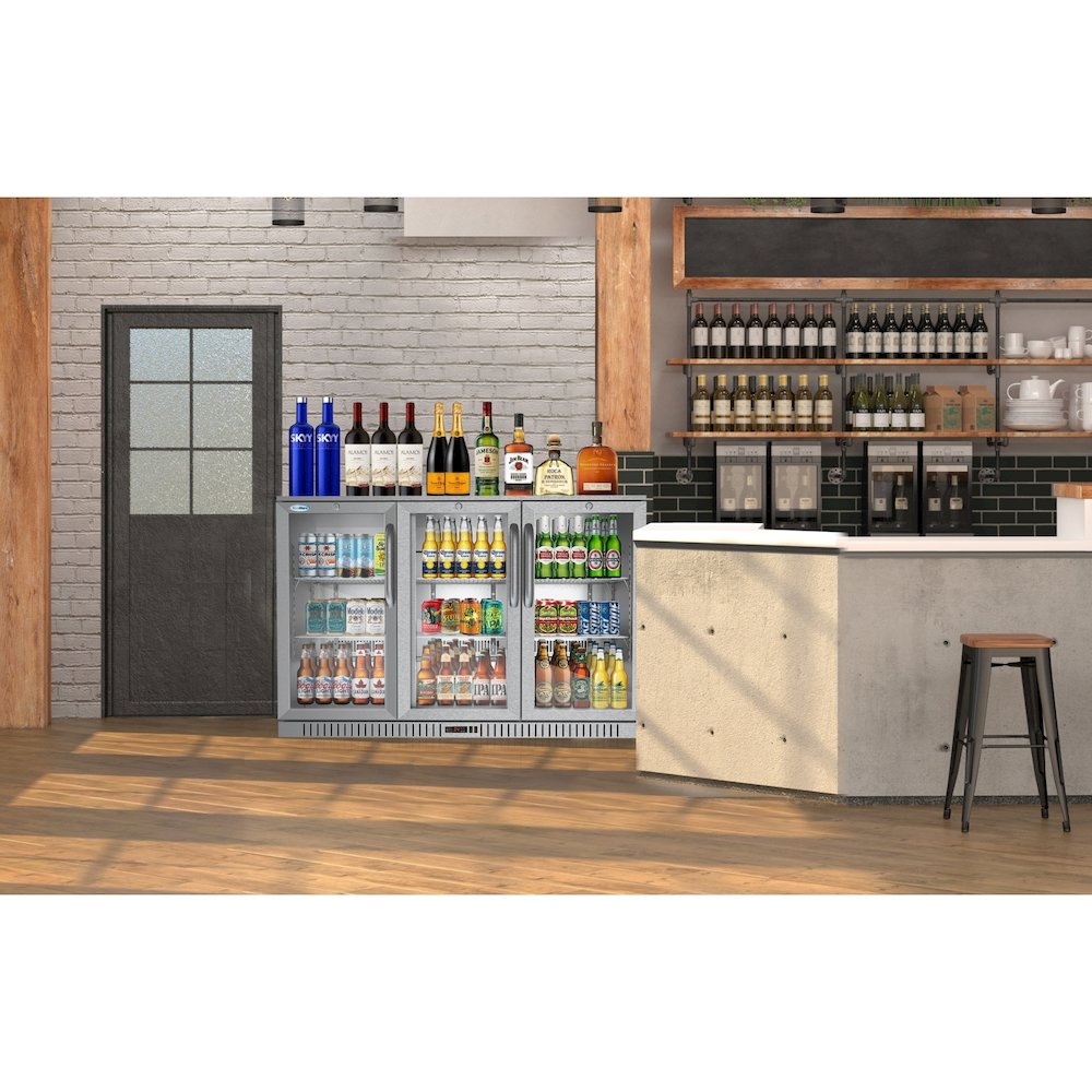 53 in. Three-Door Back Bar Refrigerator - 11 Cu Ft.. Picture 11