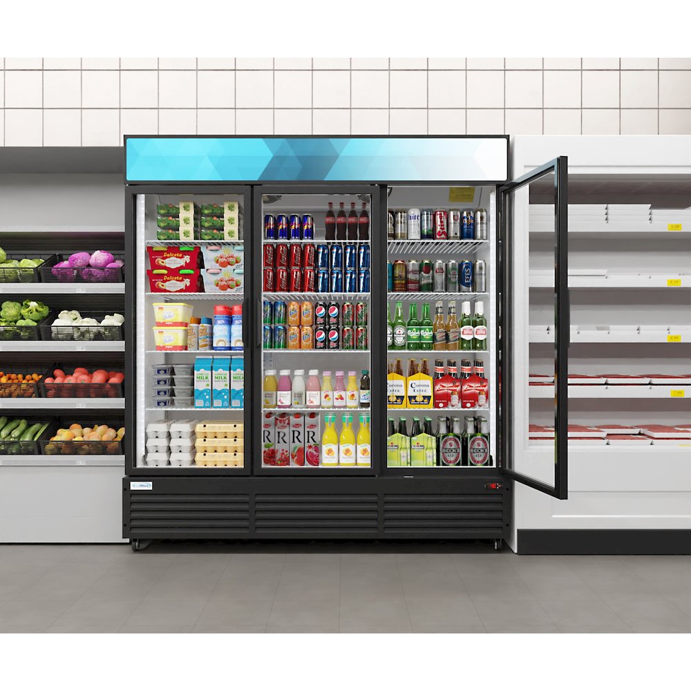71 in. Three-Door Merchandiser Refrigerator - 56 Cu Ft.. Picture 10