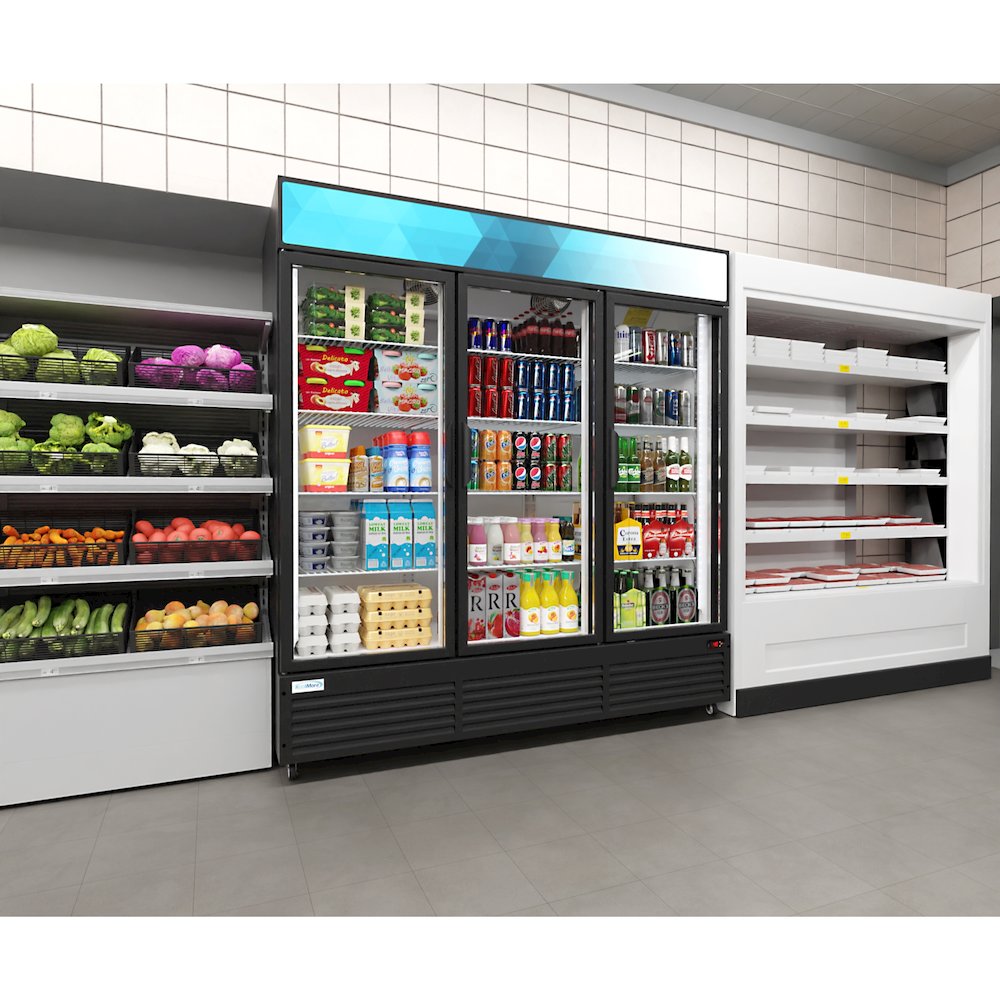 71 in. Three-Door Merchandiser Refrigerator - 56 Cu Ft.. Picture 11