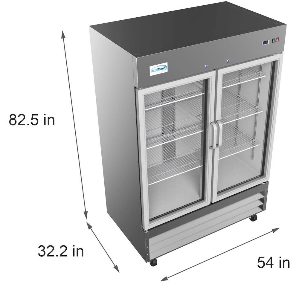 54 in. Two-Door Reach-In Refrigerator - 47 Cu Ft.. Picture 8