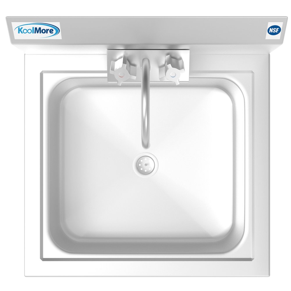 17 in. Hand Sink with Gooseneck Faucet, Bowl Size 14" x 10" x 5" -. Picture 1