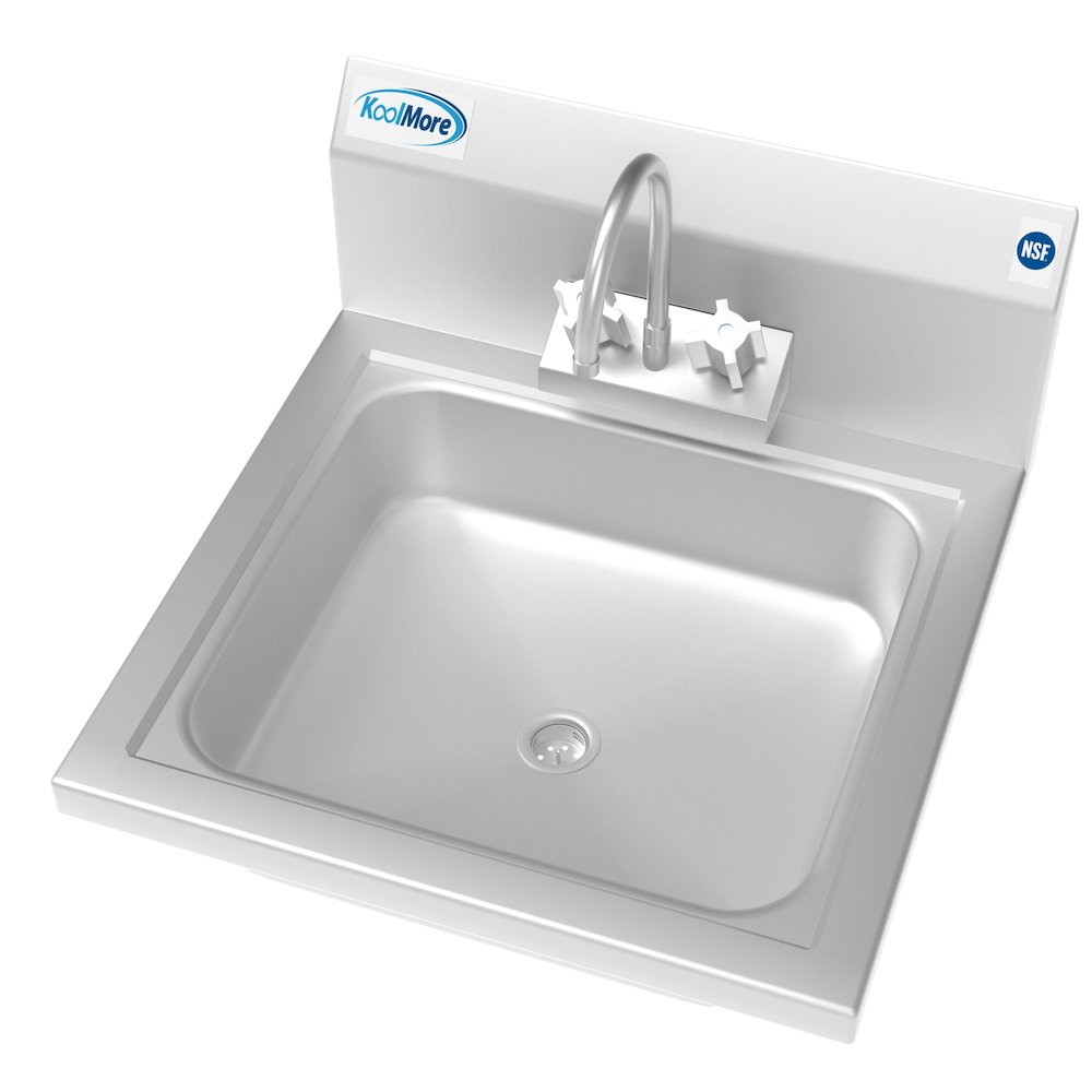 17 in. Hand Sink with Gooseneck Faucet, Bowl Size 14" x 10" x 5" -. Picture 5