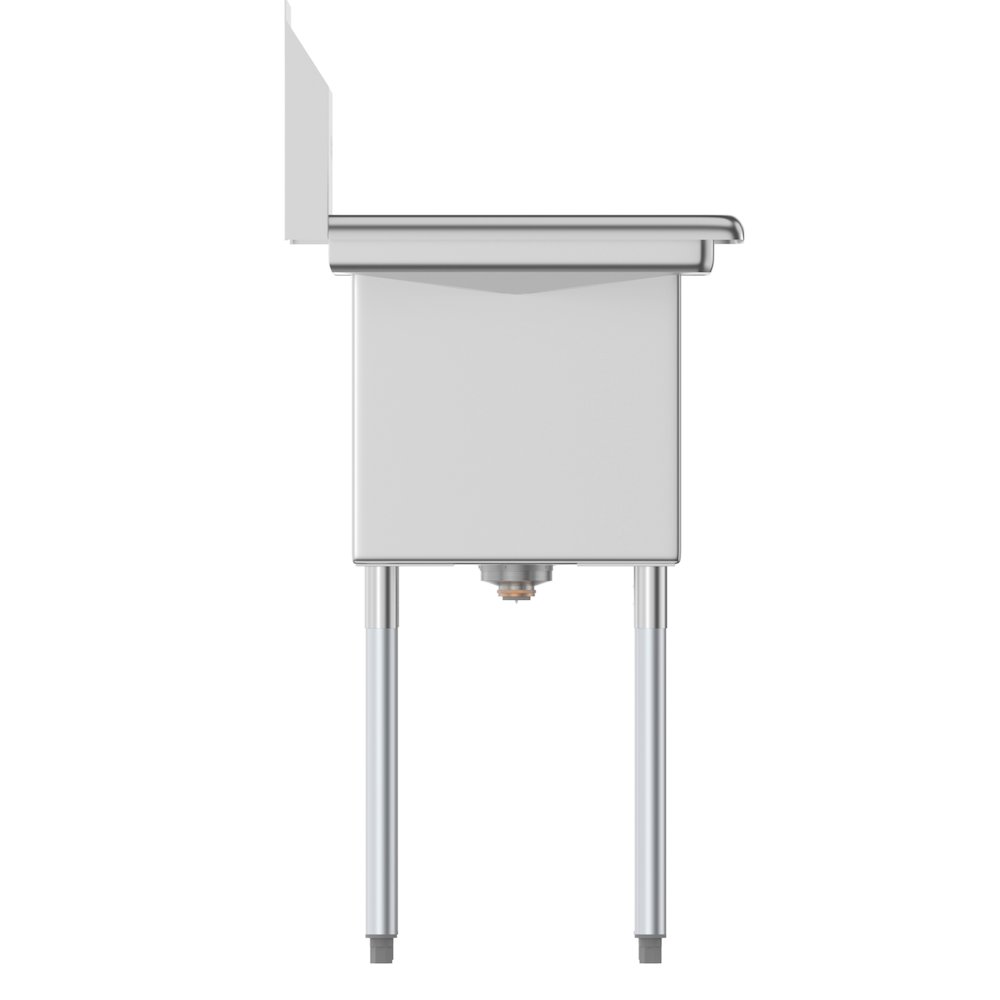 33 in. One Compartment Sink with Drainboard, Bowl Size 15"x 15"x 12". Picture 9
