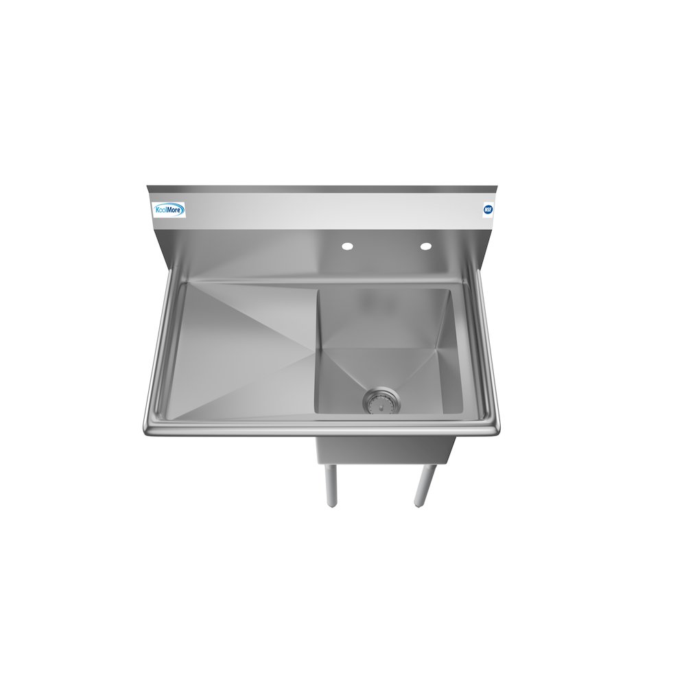 33 in. One Compartment Sink with Drainboard, Bowl Size 15"x 15"x 12". Picture 5