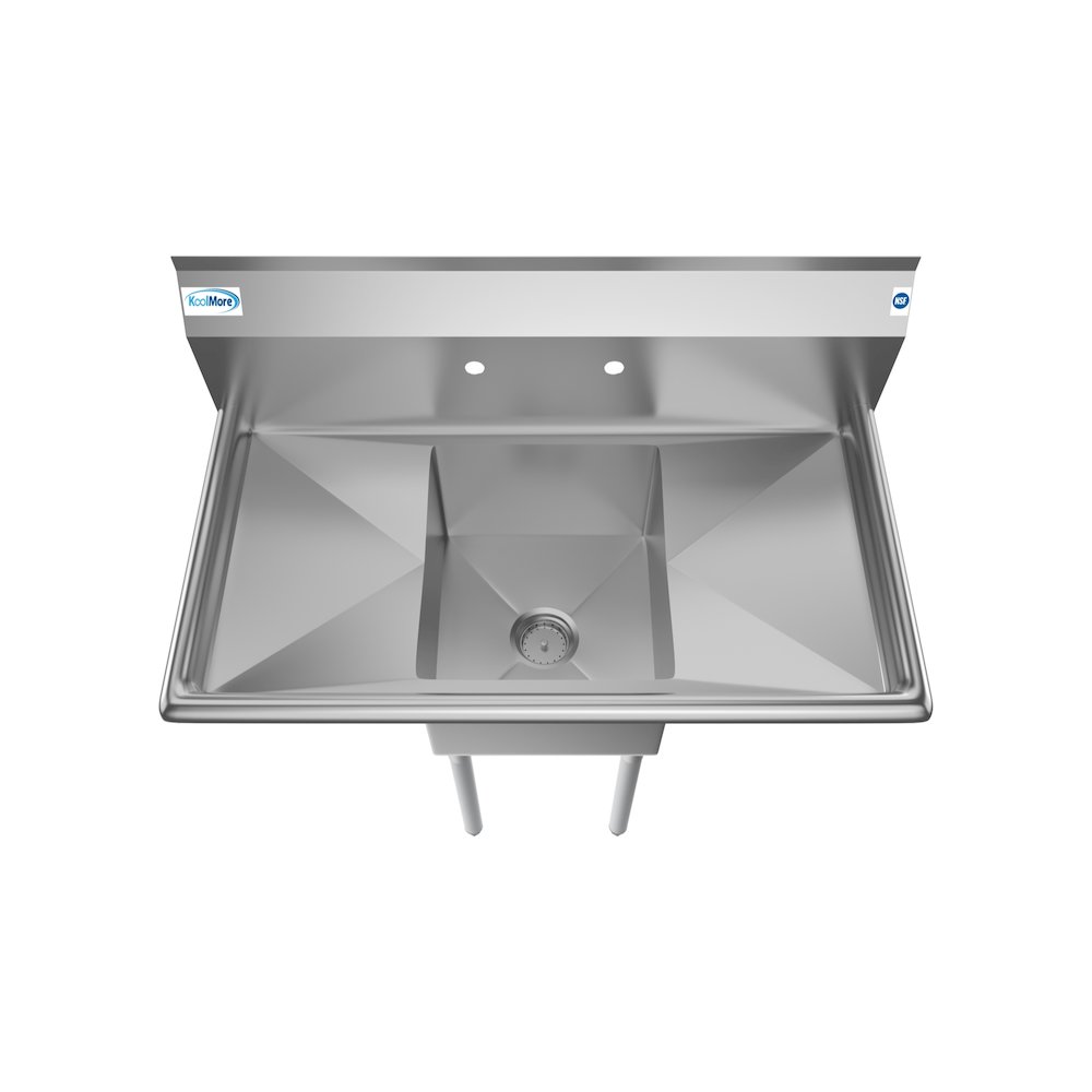 38 in. One Compartment Sink with Drainboards, Bowl Size 14"x 16"x 11". Picture 2