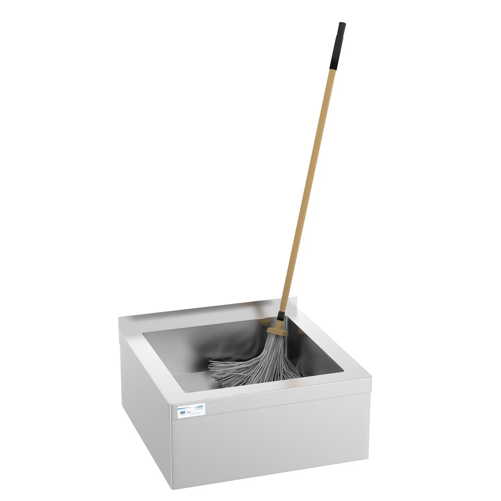 13 in. Commercial Floor Mop Sink with Deep Basin, Bowl size 24" x 24" x 13". Picture 2