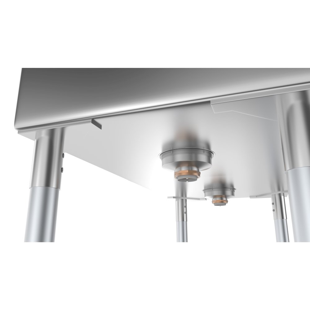 36 in. Two Compartment Stainless Steel Commercial Sink, Bowl Size 15"x 15"x 12". Picture 8
