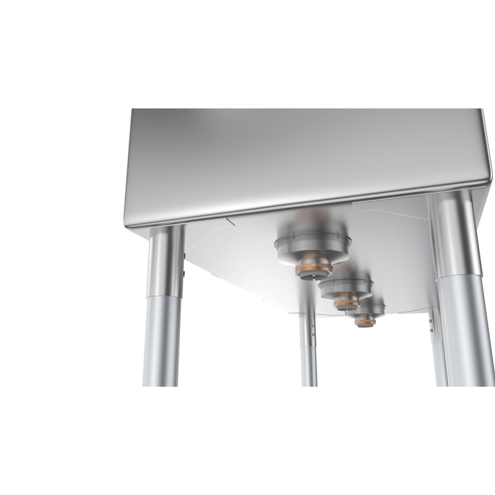 45 in. Three Compartment Sink with Drainboard, Bowl Size 10"x 14"x 10". Picture 8