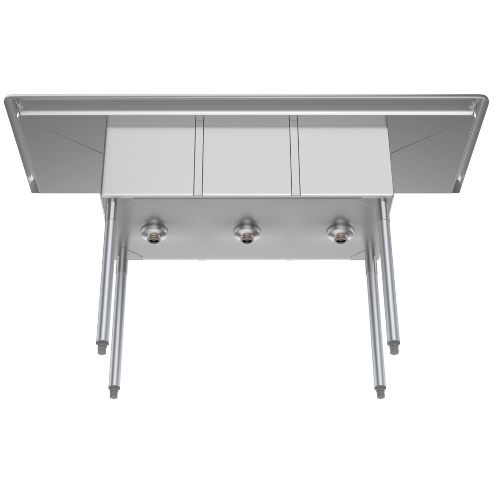 60 in. Three Compartment Sink With Drainboards, Bowl Size 12"x 16"x 10". Picture 2