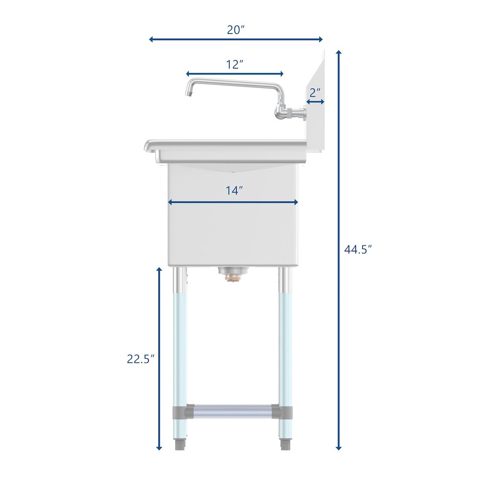 54 in. Three Compartment Sink. Picture 8