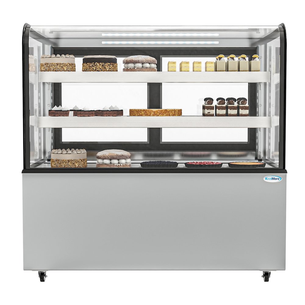 47 in. Dry Bakery Display Case with Front Curved Glass Protection, 14 cu ft.. Picture 2