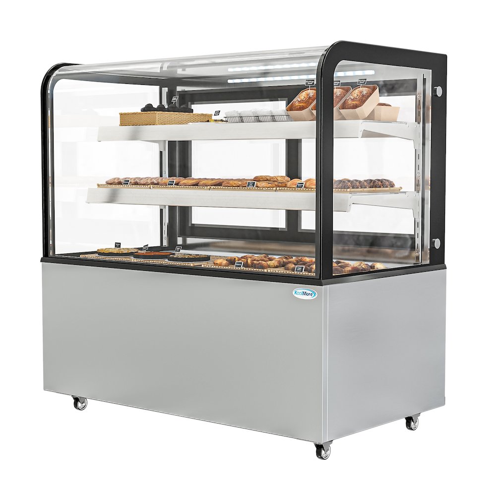 47 in. Dry Bakery Display Case with Front Curved Glass Protection, 14 cu ft.. Picture 11