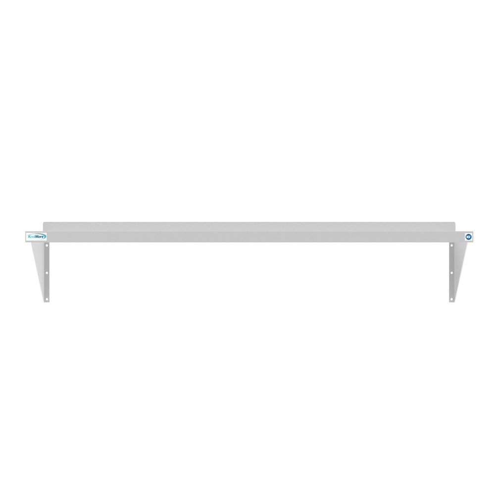 12" x 60" 18-Gauge Stainless-Steel Heavy Duty Wall Shelf,. Picture 7