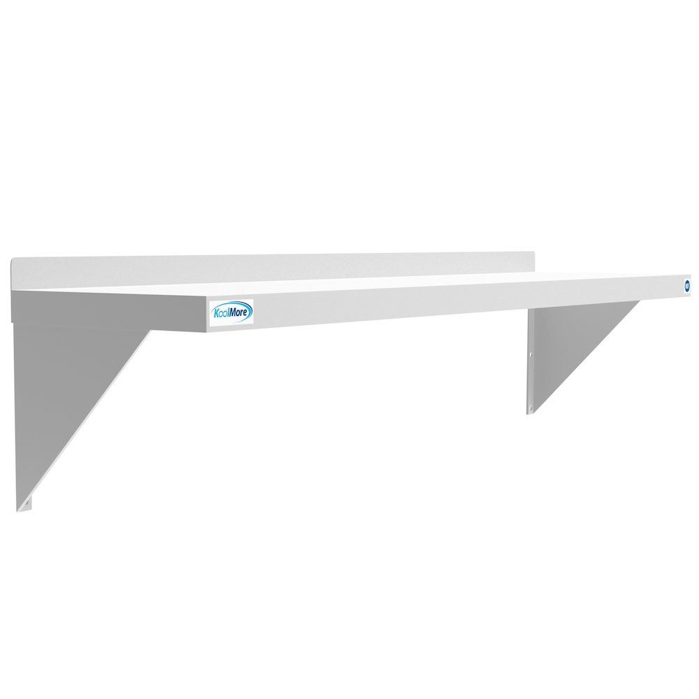 12" x 48" 18-Gauge Stainless-Steel Heavy Duty Wall Shelf,. Picture 2