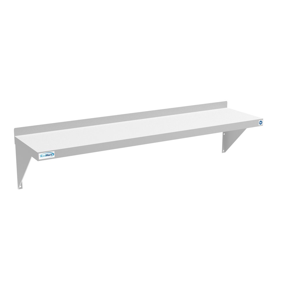 12" x 48" 18-Gauge Stainless-Steel Heavy Duty Wall Shelf,. Picture 4