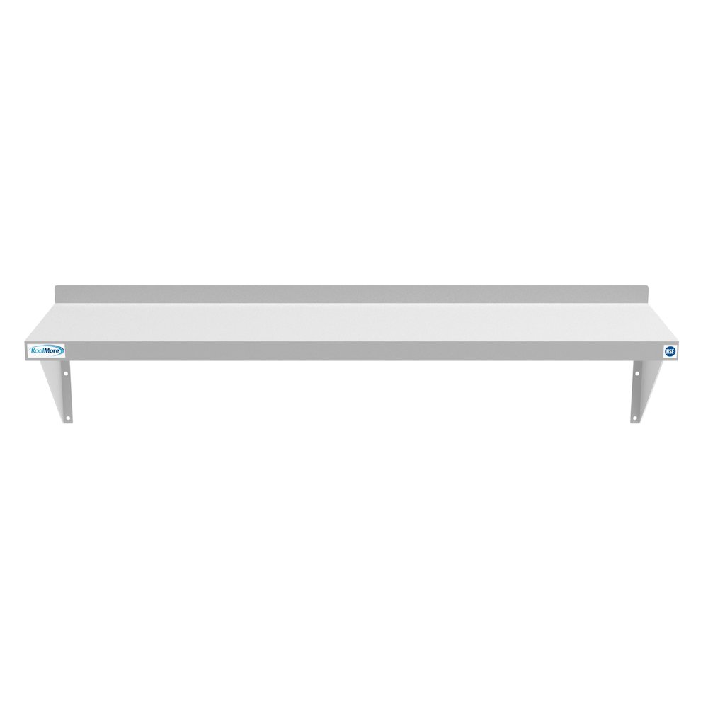 12" x 48" 18-Gauge Stainless-Steel Heavy Duty Wall Shelf,. Picture 5