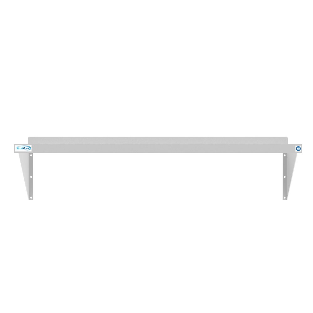 12" x 48" 18-Gauge Stainless-Steel Heavy Duty Wall Shelf,. Picture 6