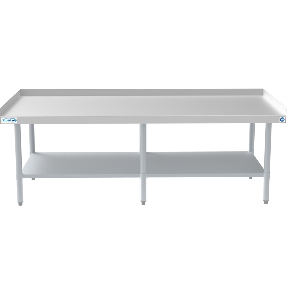 30" x 72" 16-Gauge Stainless Steel Equipment Stand with Galvanized Undershelf,. Picture 3