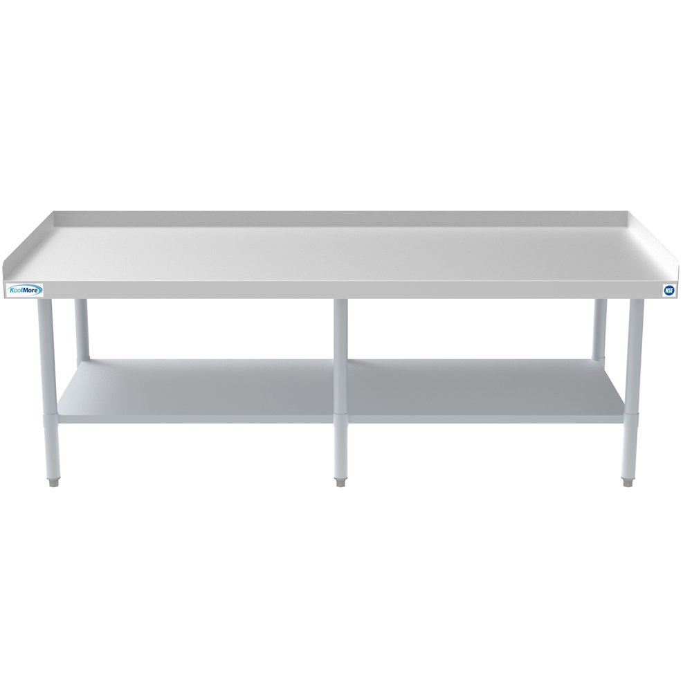 30" x 72" 16-Gauge Stainless Steel Equipment Stand with Galvanized Undershelf,. Picture 1