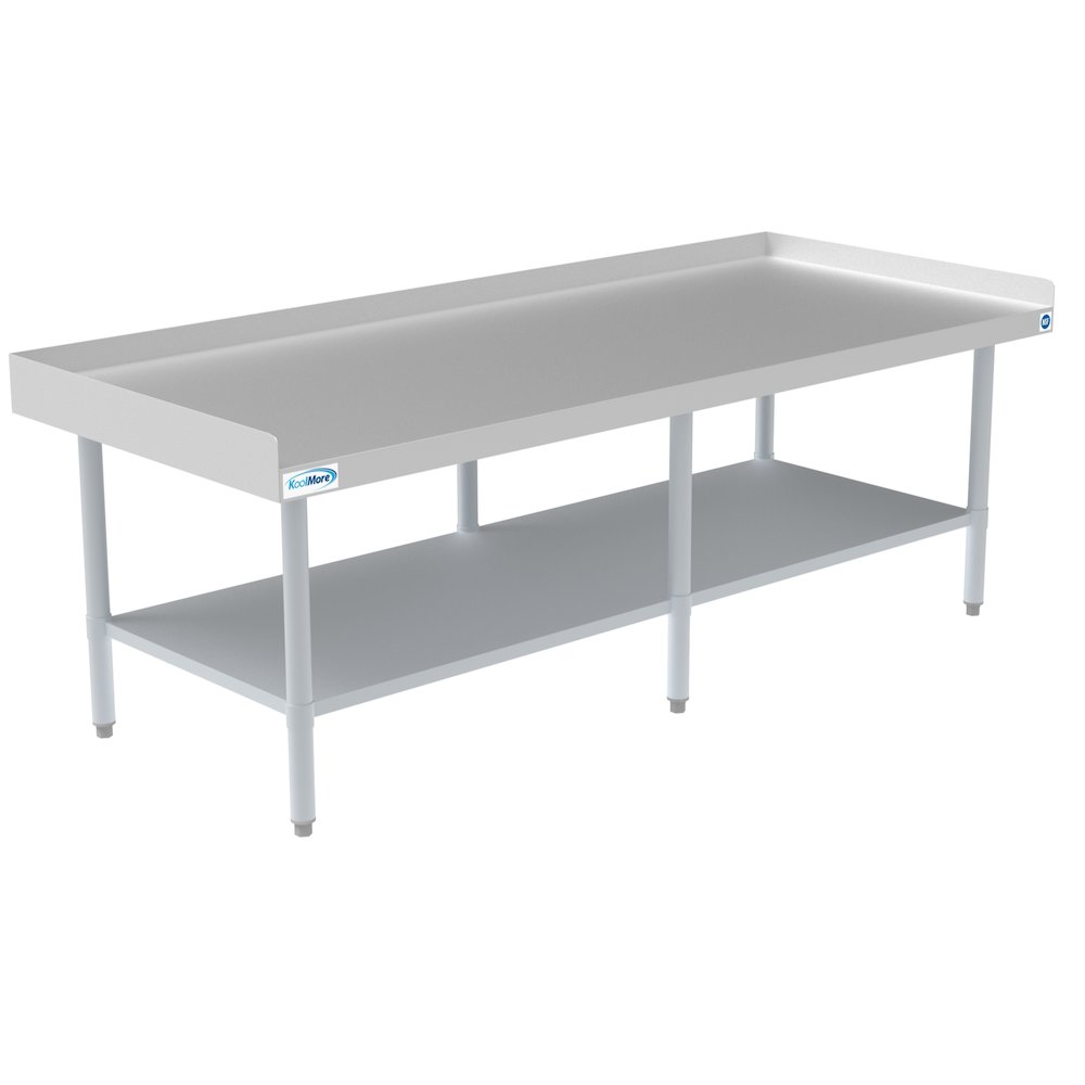 30" x 72" 16-Gauge Stainless Steel Equipment Stand with Galvanized Undershelf,. Picture 2