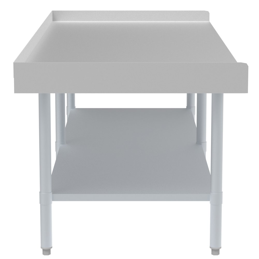 30" x 72" 16-Gauge Stainless Steel Equipment Stand with Galvanized Undershelf,. Picture 8
