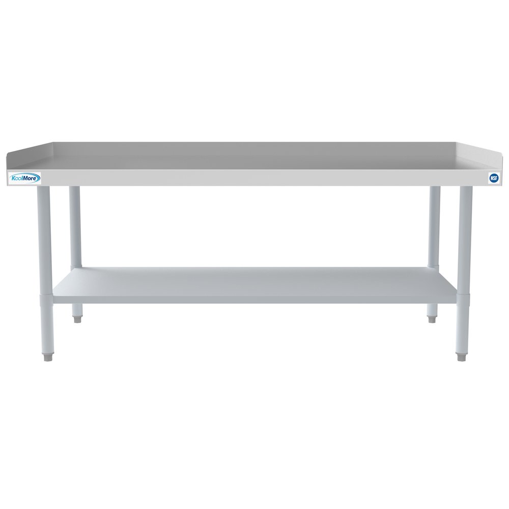 30" x 60" 16-Gauge Stainless Steel Equipment Stand with Galvanized Undershelf,. Picture 3