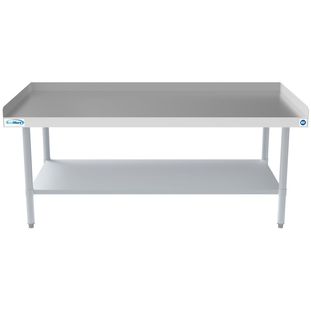 30" x 60" 16-Gauge Stainless Steel Equipment Stand with Galvanized Undershelf,. Picture 2