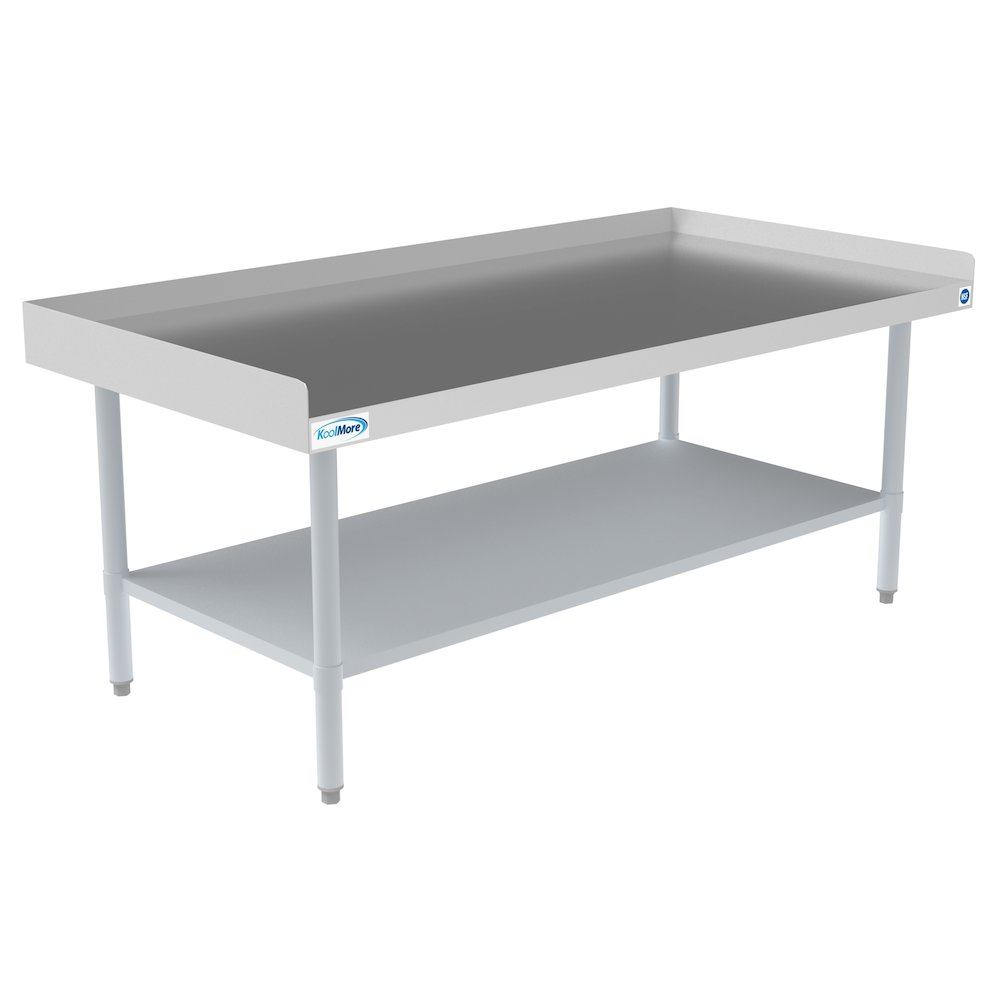 30" x 60" 16-Gauge Stainless Steel Equipment Stand with Galvanized Undershelf,. Picture 4